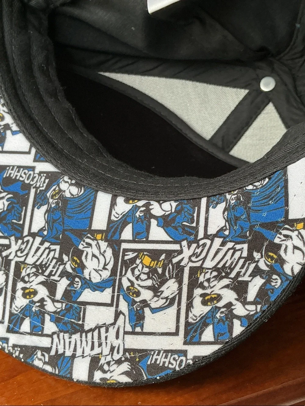 Batman Black and Silver Cap with Batman Emblem